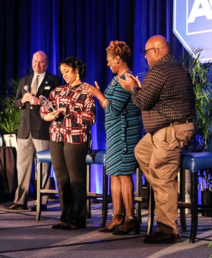 Vanessa and Carroll got to thank Tauneal for her life-saving work.