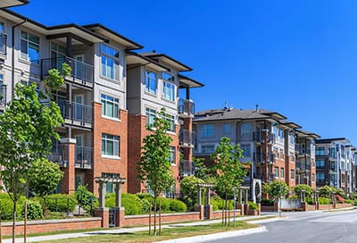 Row of apartments 